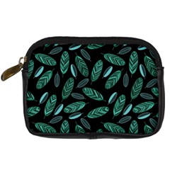 Leaves Pattern Abstract Blade Digital Camera Leather Case from ArtsNow.com Front