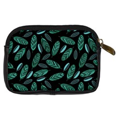 Leaves Pattern Abstract Blade Digital Camera Leather Case from ArtsNow.com Back