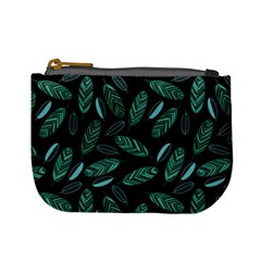 Leaves Pattern Abstract Blade Mini Coin Purse from ArtsNow.com Front