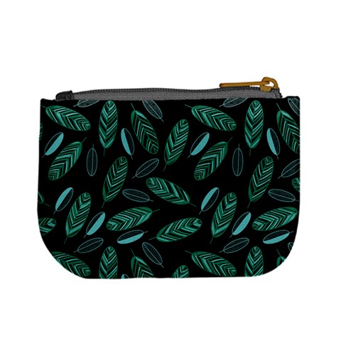 Leaves Pattern Abstract Blade Mini Coin Purse from ArtsNow.com Back