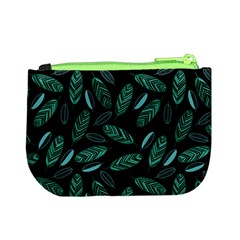 Leaves Pattern Abstract Blade Mini Coin Purse from ArtsNow.com Back