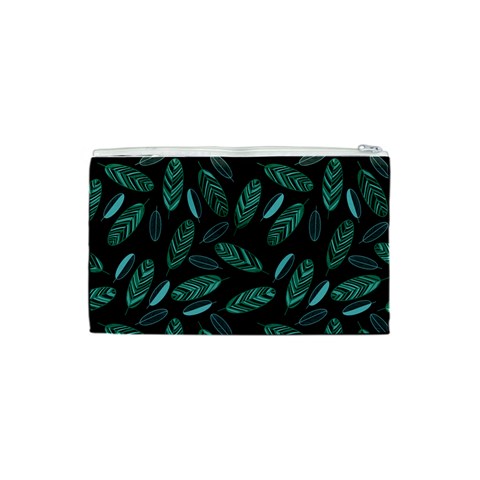 Leaves Pattern Abstract Blade Cosmetic Bag (Small) from ArtsNow.com Back