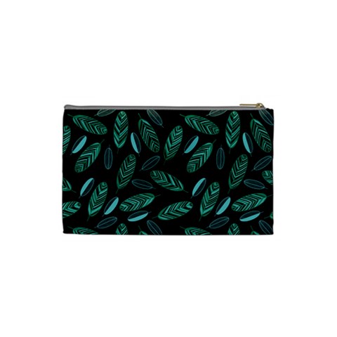 Leaves Pattern Abstract Blade Cosmetic Bag (Small) from ArtsNow.com Back