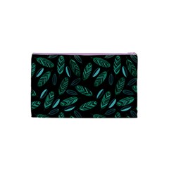 Leaves Pattern Abstract Blade Cosmetic Bag (Small) from ArtsNow.com Back