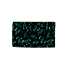 Leaves Pattern Abstract Blade Cosmetic Bag (Small) from ArtsNow.com Back