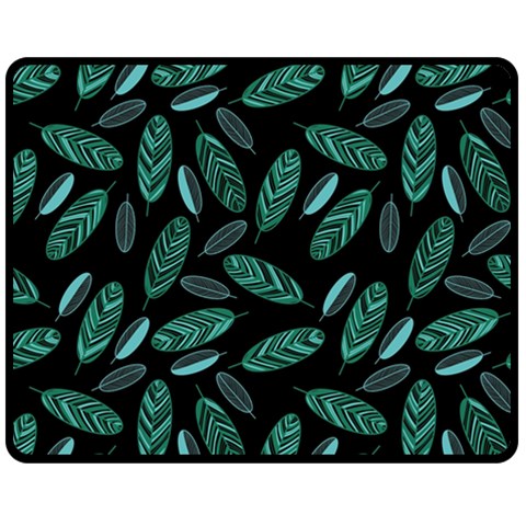 Leaves Pattern Abstract Blade Fleece Blanket (Medium) from ArtsNow.com 60 x50  Blanket Front