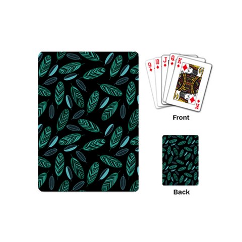 Leaves Pattern Abstract Blade Playing Cards Single Design (Mini) from ArtsNow.com Back