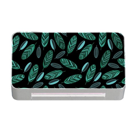 Leaves Pattern Abstract Blade Memory Card Reader with CF from ArtsNow.com Front