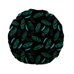 Leaves Pattern Abstract Blade Standard 15  Premium Round Cushions from ArtsNow.com Front