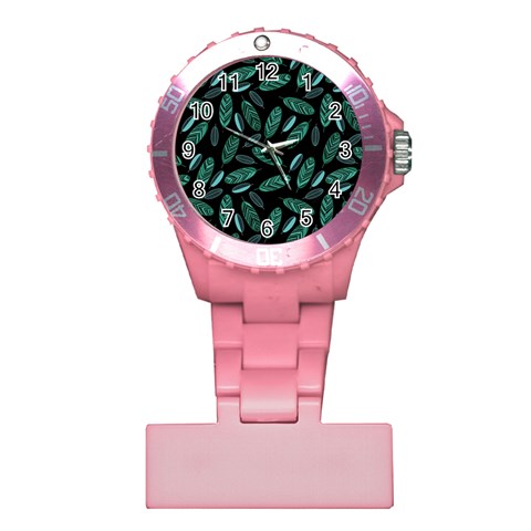 Leaves Pattern Abstract Blade Plastic Nurses Watch from ArtsNow.com Front