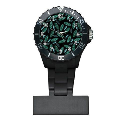 Leaves Pattern Abstract Blade Plastic Nurses Watch from ArtsNow.com Front