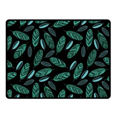 Leaves Pattern Abstract Blade Two Sides Fleece Blanket (Small) from ArtsNow.com 45 x34  Blanket Back