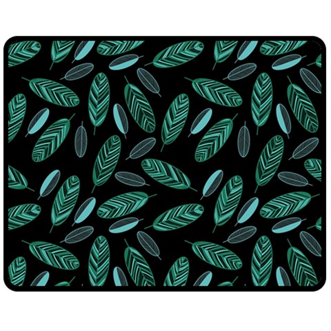 Leaves Pattern Abstract Blade Two Sides Fleece Blanket (Medium) from ArtsNow.com 58.8 x47.4  Blanket Front