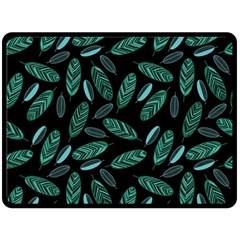 Leaves Pattern Abstract Blade Two Sides Fleece Blanket (Large) from ArtsNow.com 80 x60  Blanket Back