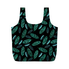 Leaves Pattern Abstract Blade Full Print Recycle Bag (M) from ArtsNow.com Back