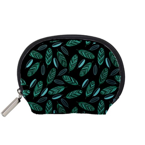 Leaves Pattern Abstract Blade Accessory Pouch (Small) from ArtsNow.com Front