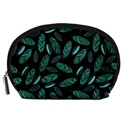 Leaves Pattern Abstract Blade Accessory Pouch (Large) from ArtsNow.com Front