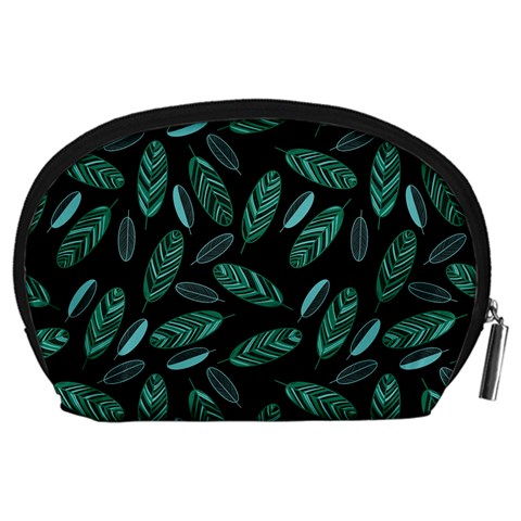 Leaves Pattern Abstract Blade Accessory Pouch (Large) from ArtsNow.com Back