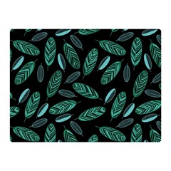 Leaves Pattern Abstract Blade Two Sides Premium Plush Fleece Blanket (Mini) from ArtsNow.com 35 x27  Blanket Front