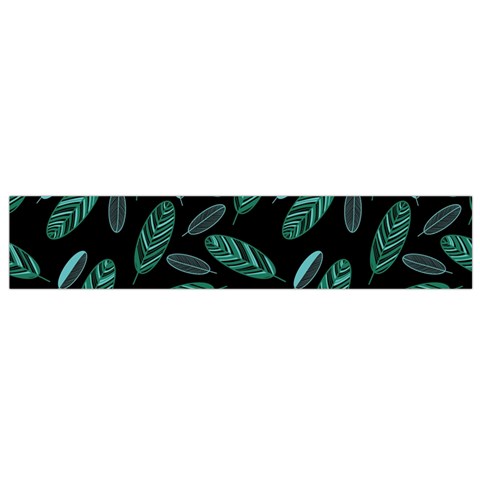 Leaves Pattern Abstract Blade Small Premium Plush Fleece Scarf from ArtsNow.com Back