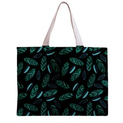 Leaves Pattern Abstract Blade Zipper Mini Tote Bag from ArtsNow.com Front