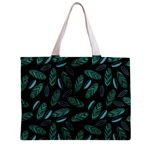 Leaves Pattern Abstract Blade Zipper Mini Tote Bag from ArtsNow.com Back