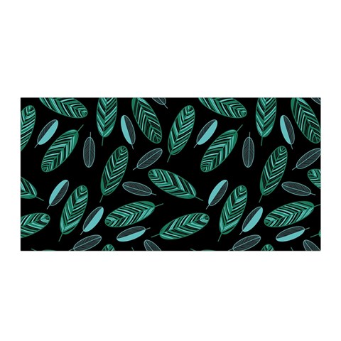 Leaves Pattern Abstract Blade Satin Wrap 35  x 70  from ArtsNow.com Front