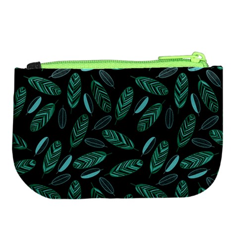 Leaves Pattern Abstract Blade Large Coin Purse from ArtsNow.com Back