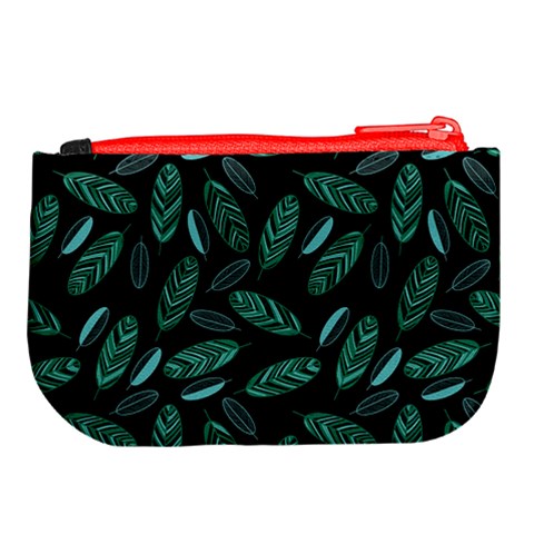 Leaves Pattern Abstract Blade Large Coin Purse from ArtsNow.com Back