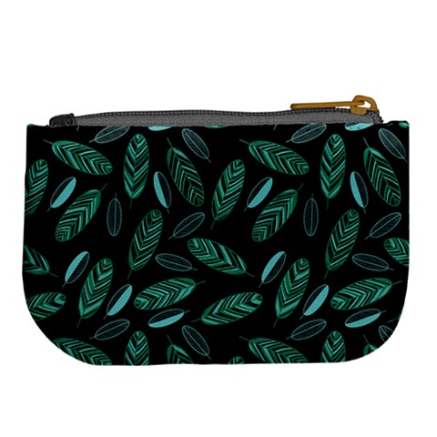 Leaves Pattern Abstract Blade Large Coin Purse from ArtsNow.com Back