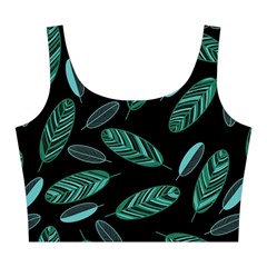 Leaves Pattern Abstract Blade Midi Sleeveless Dress from ArtsNow.com Top Front