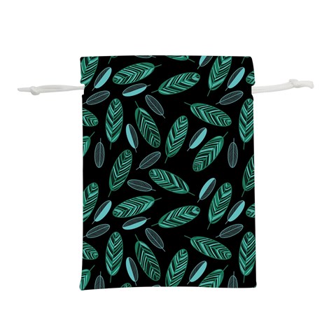 Leaves Pattern Abstract Blade Lightweight Drawstring Pouch (S) from ArtsNow.com Front