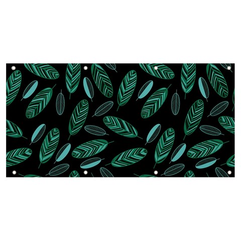 Leaves Pattern Abstract Blade Banner and Sign 8  x 4  from ArtsNow.com Front