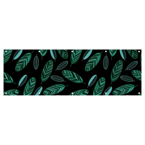 Leaves Pattern Abstract Blade Banner and Sign 12  x 4  from ArtsNow.com Front