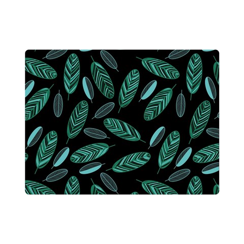 Leaves Pattern Abstract Blade Premium Plush Fleece Blanket (Mini) from ArtsNow.com 35 x27  Blanket Front