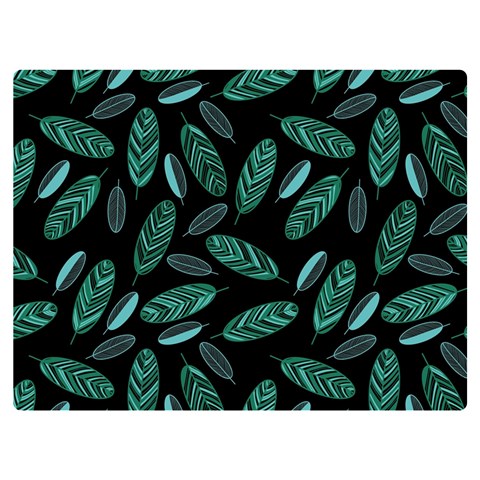 Leaves Pattern Abstract Blade Two Sides Premium Plush Fleece Blanket (Baby Size) from ArtsNow.com 40 x30  Blanket Front