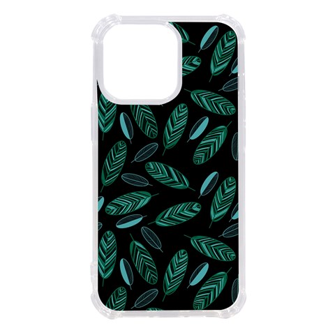 Leaves Pattern Abstract Blade iPhone 13 Pro TPU UV Print Case from ArtsNow.com Front