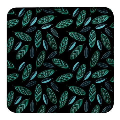 Leaves Pattern Abstract Blade Square Glass Fridge Magnet (4 pack) from ArtsNow.com Front