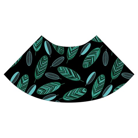 Leaves Pattern Abstract Blade Trumpet Sleeve Cropped Top from ArtsNow.com Cuff Right