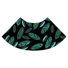 Leaves Pattern Abstract Blade Trumpet Sleeve Cropped Top from ArtsNow.com Cuff Right