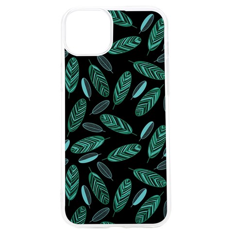 Leaves Pattern Abstract Blade iPhone 15 Pro TPU UV Print Case from ArtsNow.com Front