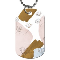 Flower Branch Corolla Wreath Dog Tag (Two Sides) from ArtsNow.com Front