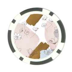 Flower Branch Corolla Wreath Poker Chip Card Guard (10 pack) from ArtsNow.com Front