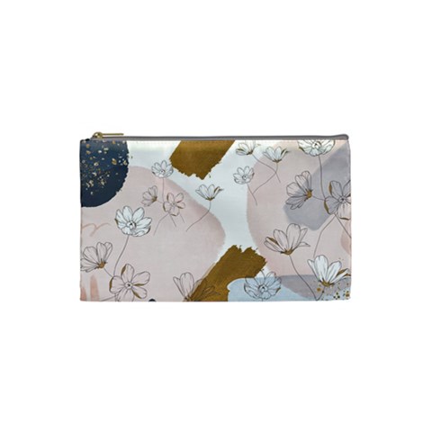 Flower Branch Corolla Wreath Cosmetic Bag (Small) from ArtsNow.com Front