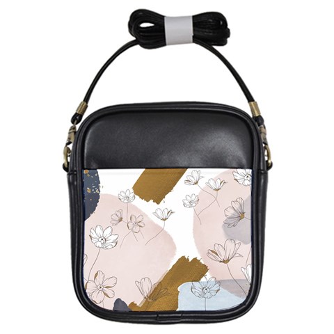 Flower Branch Corolla Wreath Girls Sling Bag from ArtsNow.com Front