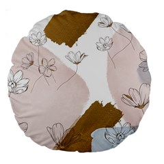 Flower Branch Corolla Wreath Large 18  Premium Round Cushions from ArtsNow.com Back