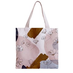 Flower Branch Corolla Wreath Zipper Grocery Tote Bag from ArtsNow.com Back