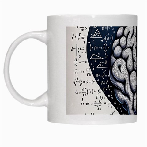 Brain Heart Math White Mug from ArtsNow.com Left