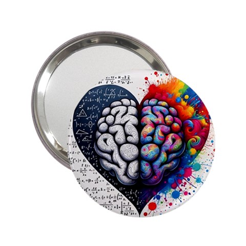 Brain Heart Math 2.25  Handbag Mirrors from ArtsNow.com Front