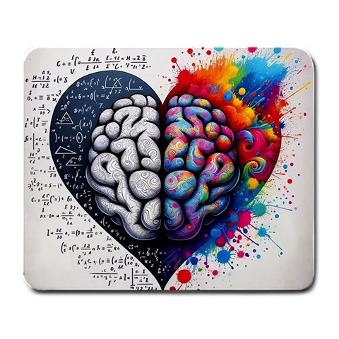 Brain Heart Math Large Mousepad from ArtsNow.com Front